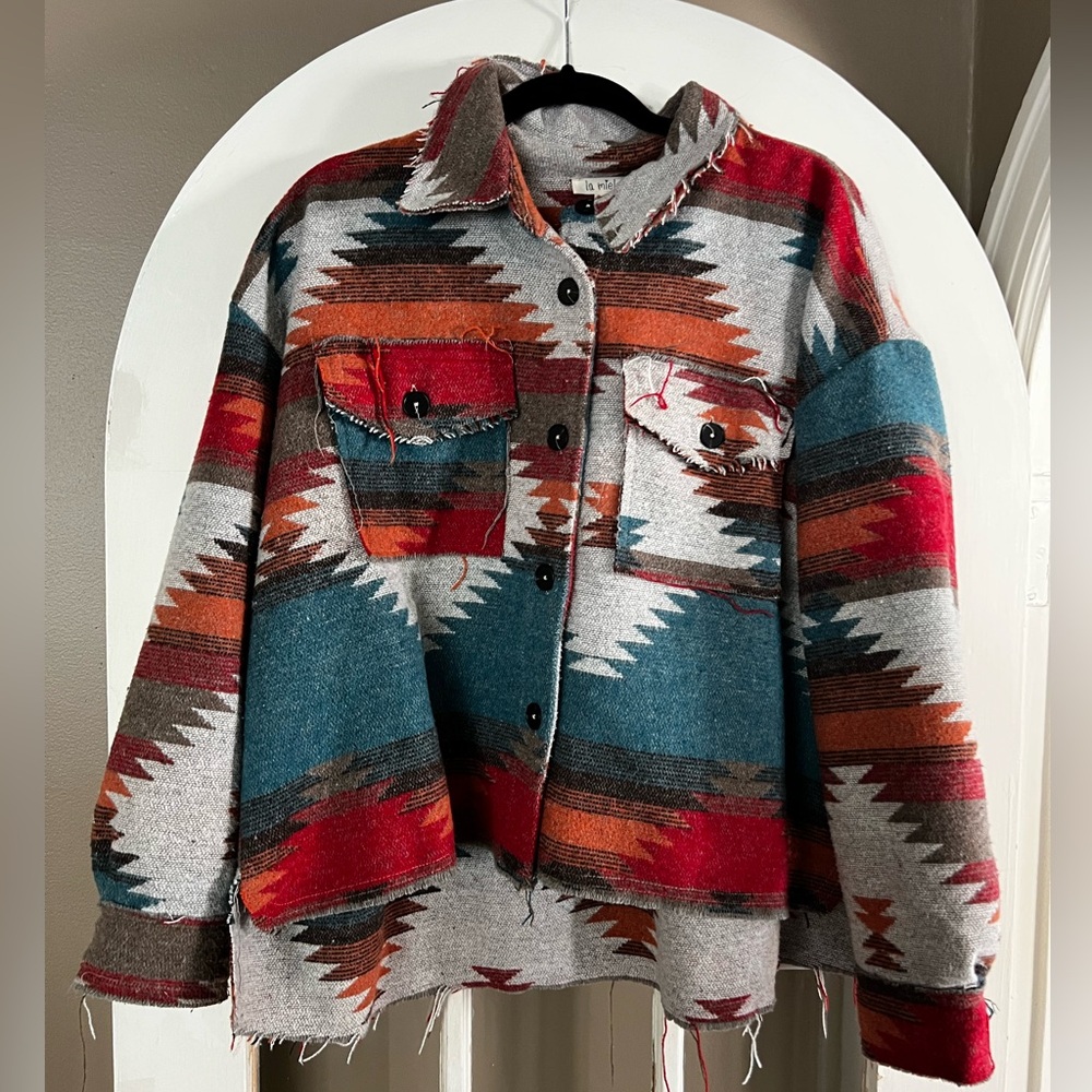 La Miel Eldora Aztec Shacket - image 2
